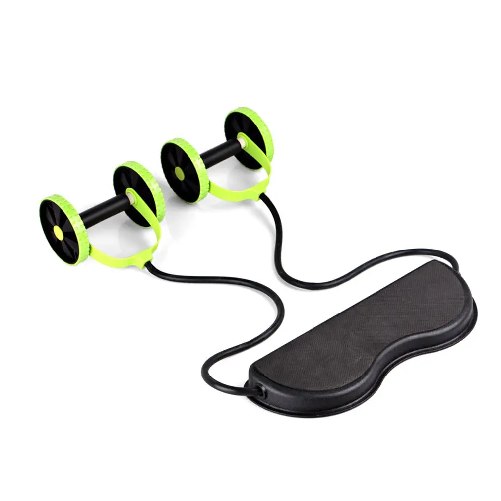 

Multifunctional Abdominal Wheel Double Wheel Puller Abdominal Muscle Roller Pull Rope Automatic Rebound Health Wheel