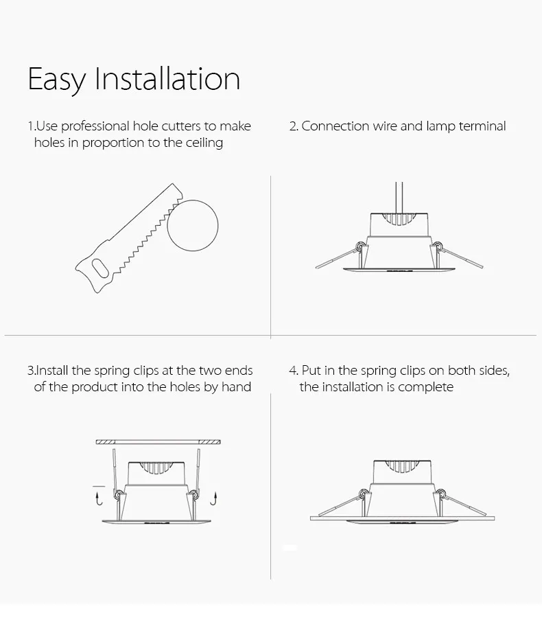 panel ceiling lights 3color LED Downlight 230V 5W 7W 9W 12W 15W Recessed LED Spot Lighting Bedroom Kitchen bathroom Indoor led down light lamp flat panel led lights