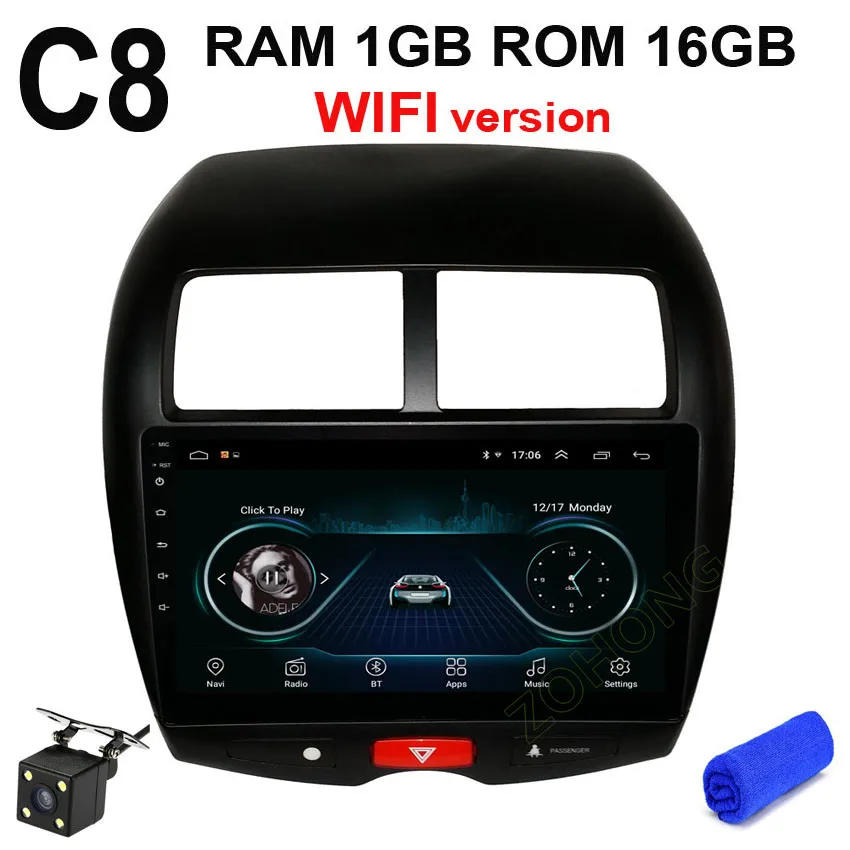 10,2 дюймов 2.5D 4G DSP 36EQ Android 9,0 Автомобильный мультимедийный dvd-плеер для Mitsubishi ASX Авторадио автомобильный gps навигатор стерео радио BT - Цвет: C8 GPS CAM