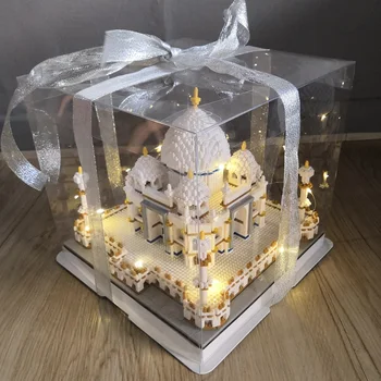 

Architecture block Landmarks Taj Mahal Vasily Church Palace Model Building Blocks Children Toys Educational 3D Bricks Kids Gifts