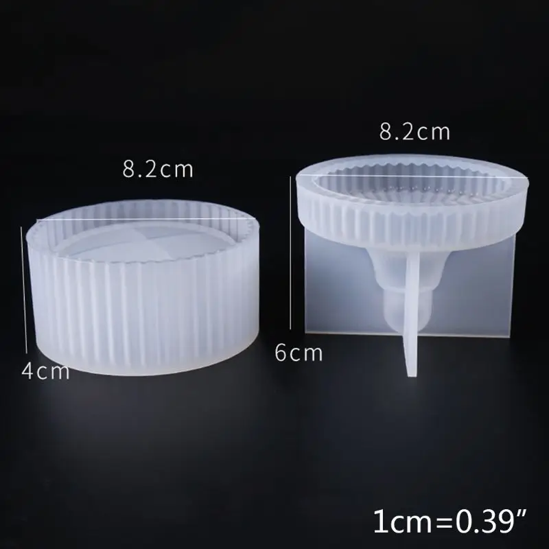 Силиконовые формы DIY хрустальные эпоксидные формы круглые в полоску коробка для хранения ювелирных изделий