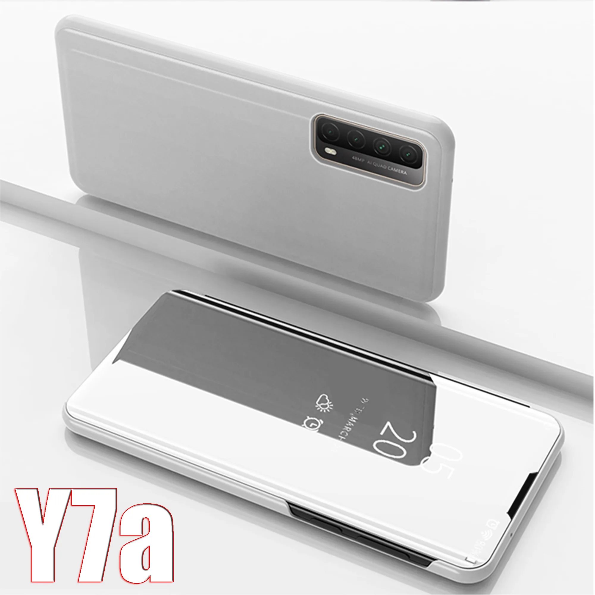Thouport зеркальный чехол для Huawei Y9a Y7a Y7p Y8p Y5p Чехлы Роскошные поверхность кожа + PC