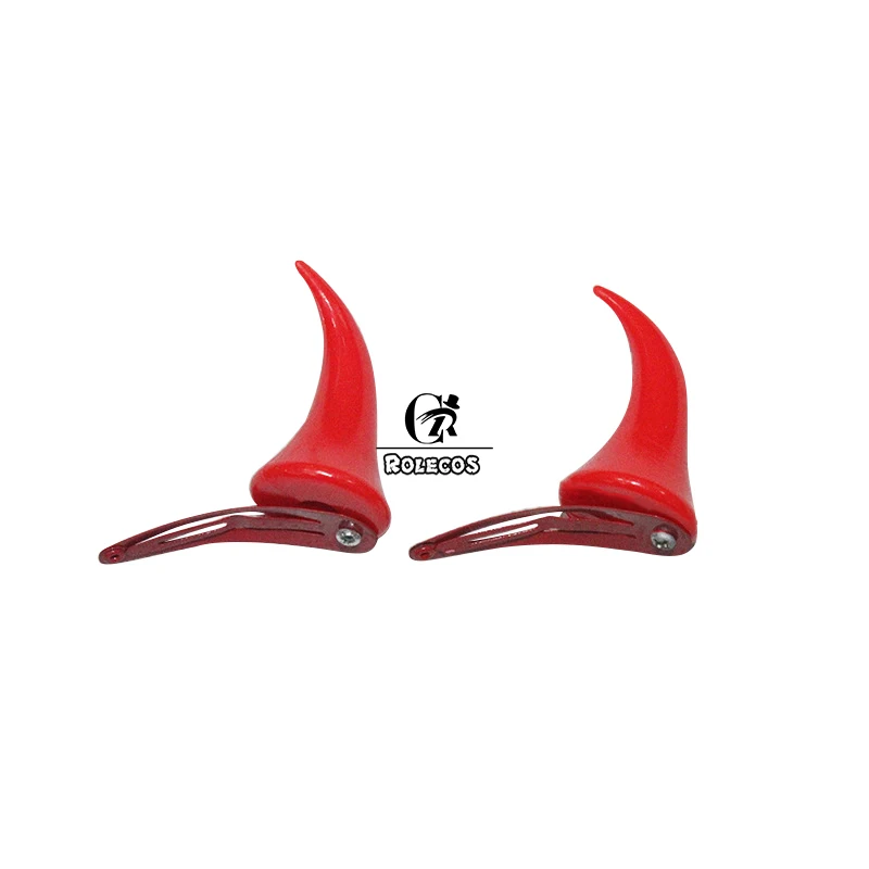 1 pair ROLECOS Хэллоуин Devil Horns заколка косплей девушки женщины красный заколка для волос вечерние Косплей клипса для уха заколки аксессуары для волос заколка - Цвет: 1 pair