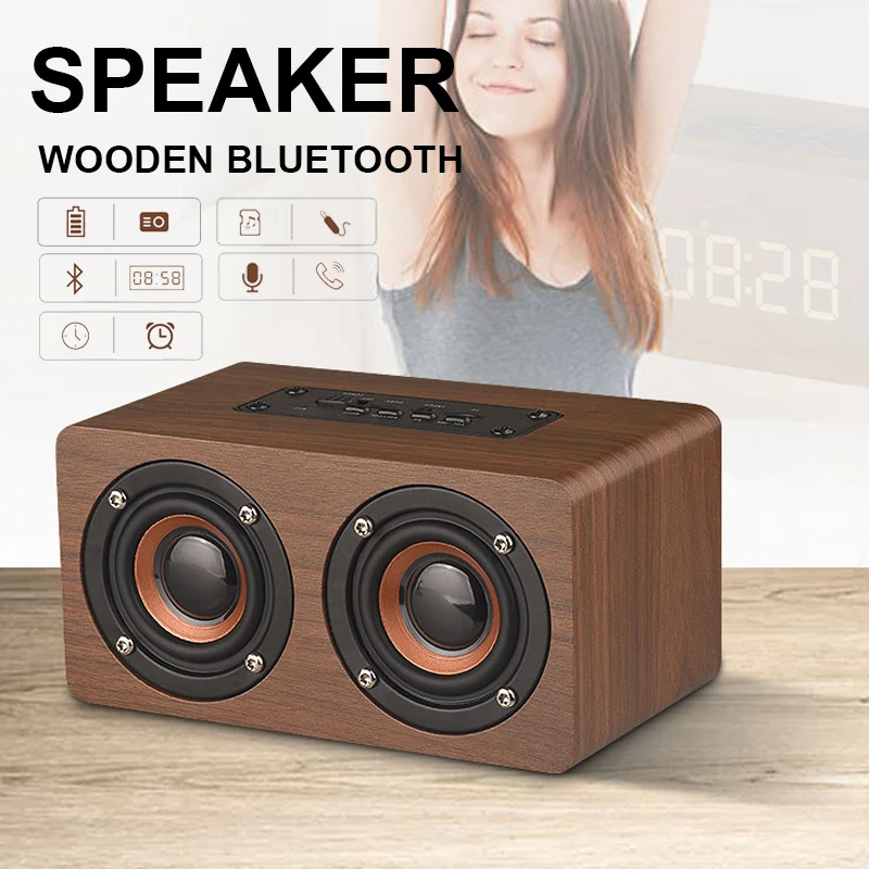 Bluetooth-колонки портативные многофункциональные деревянные - Цена: 879,18 - 6 078,75 руб.