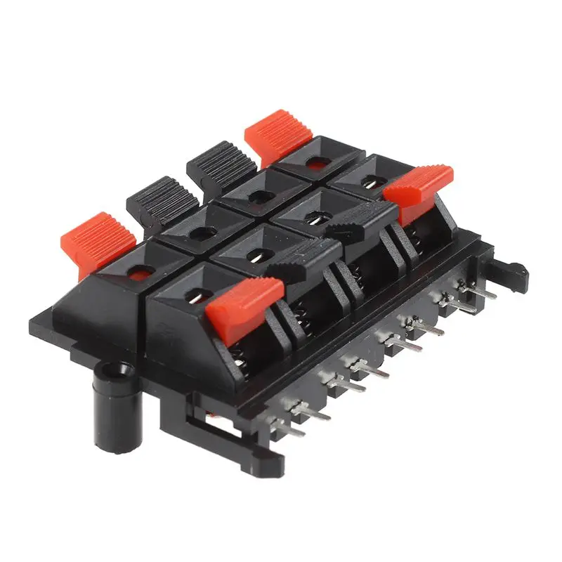 

New 2Pcs 64x40x20mm 8 Positions Push in Jack Spring Load Speaker Terminals