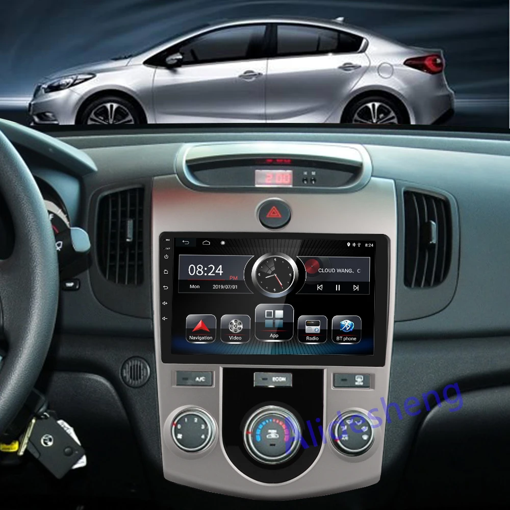 2G ram Android 9,0 автомобильный мультимедийный плеер для KIA Forte(MT) Cerato 2 2008 2009 2010 2011 2012 2013 автомобильный Радио gps навигация