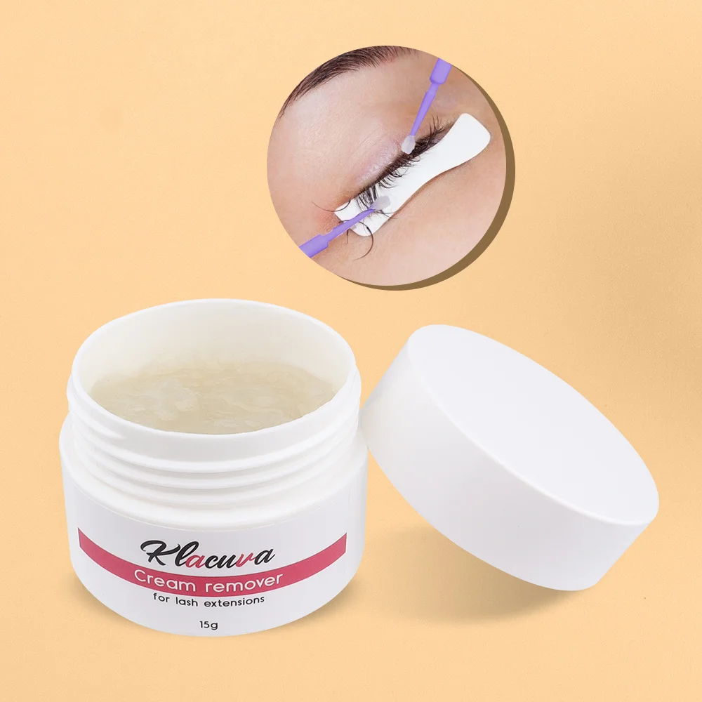 

Klacuva Glue Remover for Eyelash Extension Safe and Non-irritation False Eyelash Make-Up Tool Eyelash Cream Remover 15g/bottle