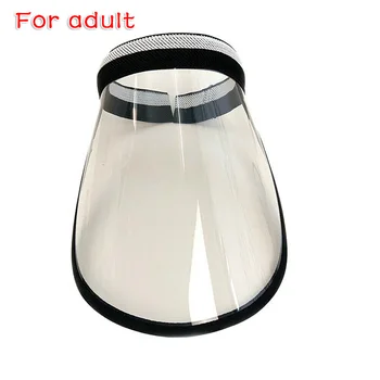 

1pc Sun Visor Face Shield Cover Anti-Splash Dustproof Sun Visor Kids Adults Adjustable Face Shield Cover Cap