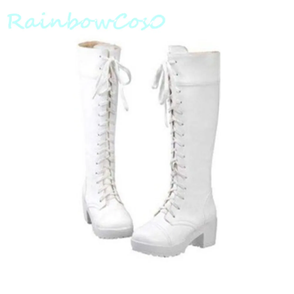 RainbowCos0/ ; обувь для костюмированной вечеринки; Demon Slayer: Kimetsu no Yaiba Tsuyuri Kanao; ботинки реквизит для игры в аниме; Хэллоуин