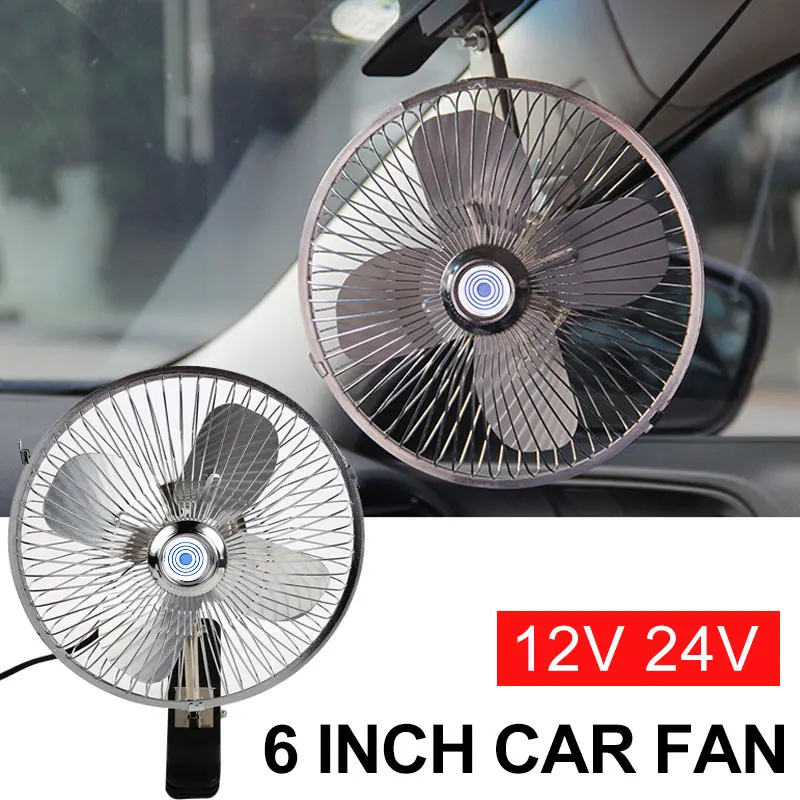 

Car Electric Fan Car Air Fan Car Cooling Fan Universal Convenient 8 Inch Metal Vehicle Summer Low Noise Heat Dissipation