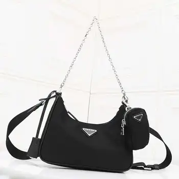 

Luxury Design Handbags Tote Bags For Women's Nylon Canvas 2-Piece Shoulder Bag Set Top Quality Classic Crossbody Purse
