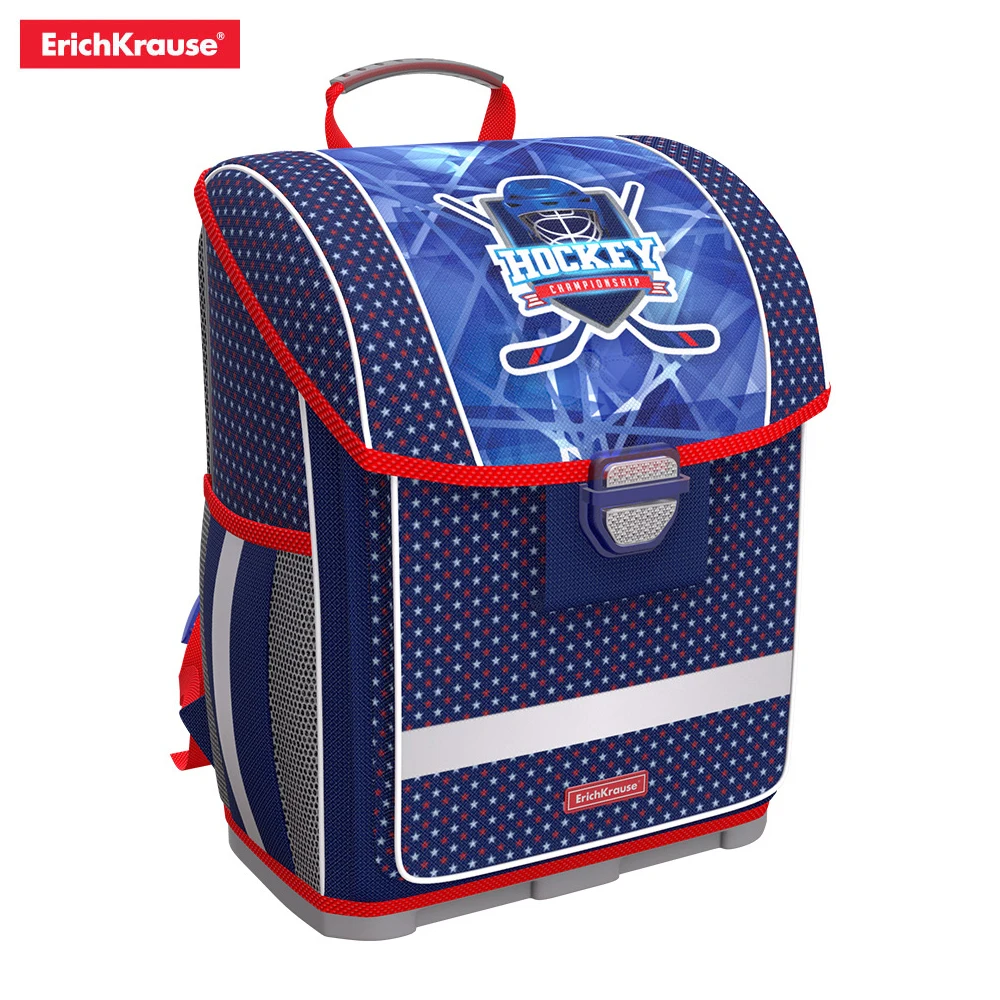 Ученический ранец с пластиковым дном ErichKrause ErgoLine 16L Football Racoon Geometry Hockey Skate Native Track