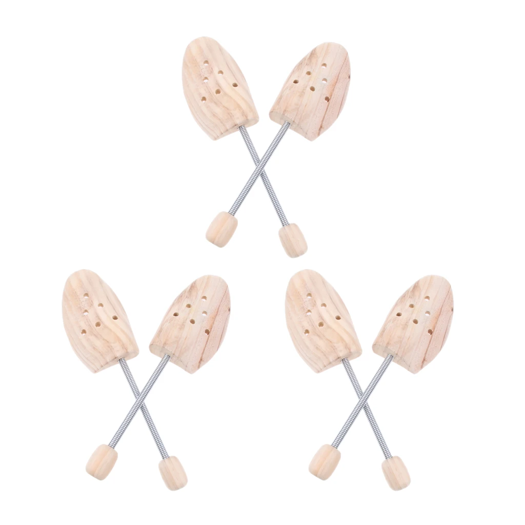 3 Pair Adjustable Coil Spring Shoe Tree For Women And Men - Shoe Stretcher, Shoe Shaper, Shoe Stretcher Made Of Cedar