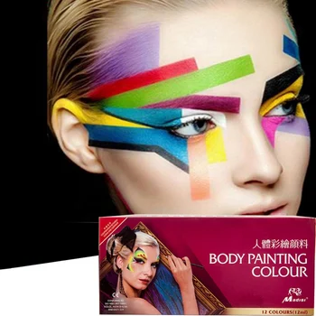

Halloween Colorful Body Painting Crayon 12 Colors Oil Painting Makeup Pigment Kids Face Body Paint Set Face Color Pen H1