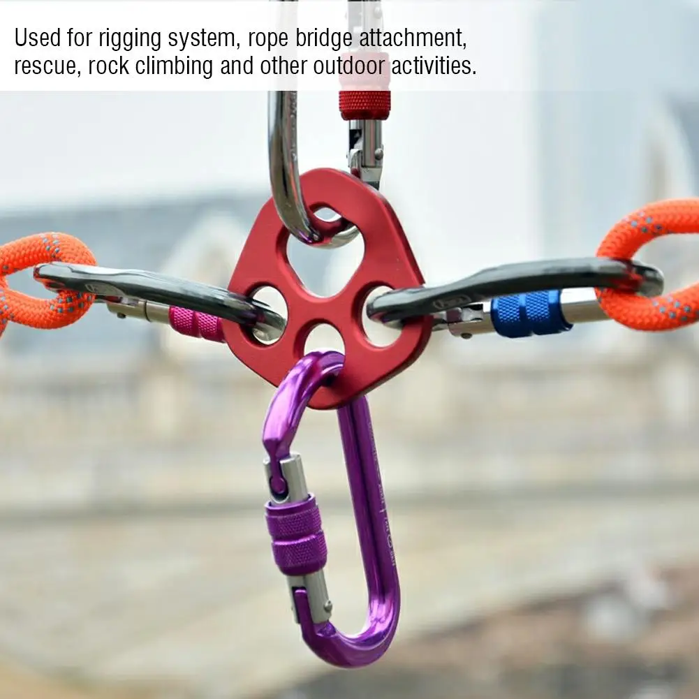 

4 Holes Climbing Rigging Plate Aluminum Heavy Duty Rock Climbing Multi Anchor Point Connector Gear Climbing Equipment