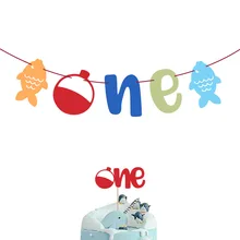 Европейская и американская детская тематическая вечеринка на день рождения украшение латте искусство один цветной гирлянды вставки