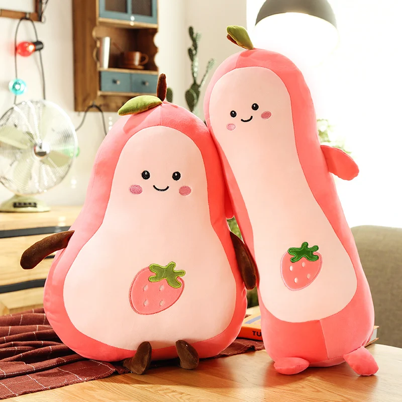 Kawaii мягкие игрушки в виде фруктов милые персик киви длинная подушка для детей