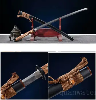 

1095 CARBON STEEL CLAY TEMPERED GRINDJAPANESE SAMURAI SWORD KATANA saya+Buffalo