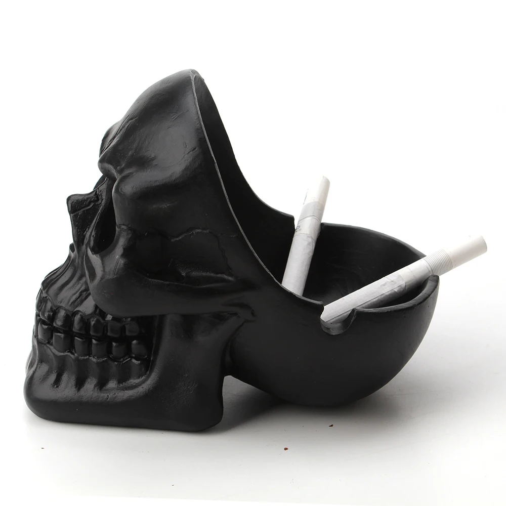 Украшение для рабочего стола, полирезиновый череп, пепельница для сигарет, пепельница для дыма, Cenicero Cendrier, украшение в виде скелета на Хэллоуин
