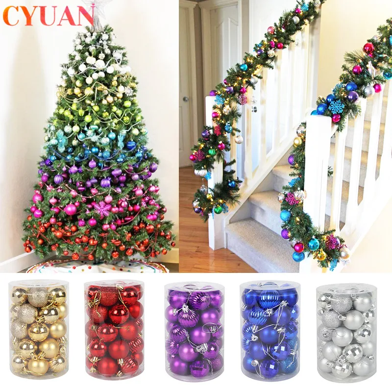 4 cm sperma Christmas Tree Balls Decorazioni Natalizie a Forma di Albero di Natale Festival Party Ciondolo Palline Sky Blue 