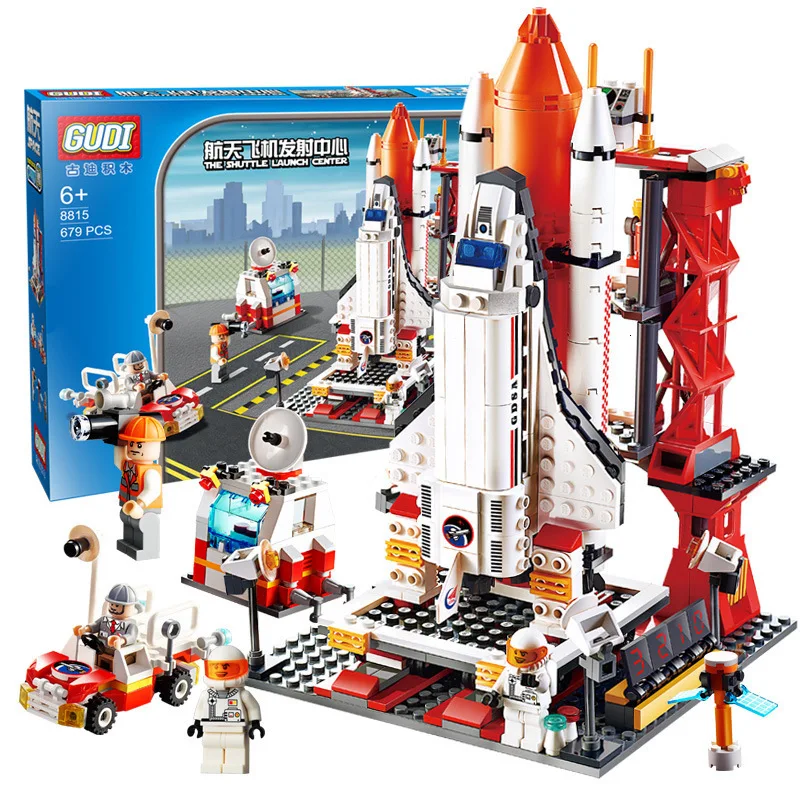 

City Spaceport Space The Shuttle Launch Center 679Pcs Bricks Building Block Educational Toys For Children Legoinglys 8815