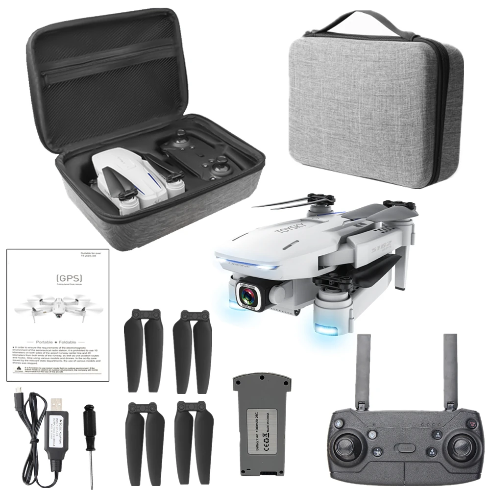S162 RC Quadcopter with 5G WiFi FPV HD Wide Angle Camera GPS Drone 4K Foldable Quadrocopter Dron VS E58 SG906 F11 XS812 E520S