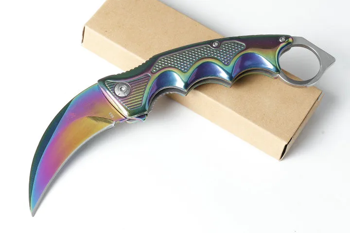 Складной нож Karambit Csgo, быстро открывающийся тактический карманный нож для кемпинга, выживания в джунглях, боевой инструмент для самозащиты