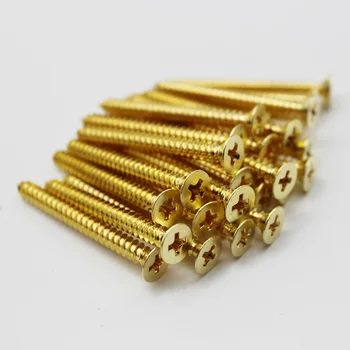 

100pcs Phillips Round Head Tapping Screws M4 Brass Wood Screws