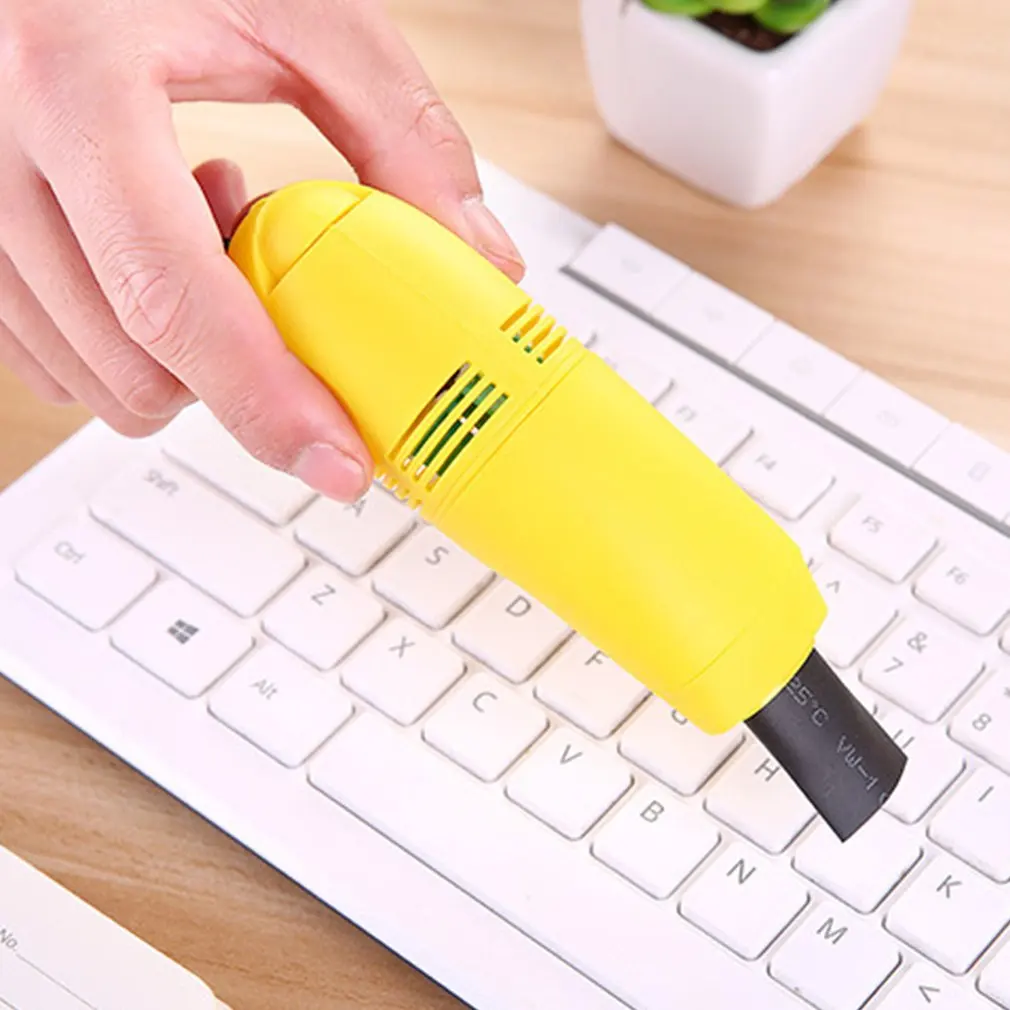 Мини-пылесос с клавиатурой, питание от USB, мини-пылесос, пылесборник, машина для принтера, компьютера, ноутбука, ПК, для уборки - Цвет: Цвет: желтый