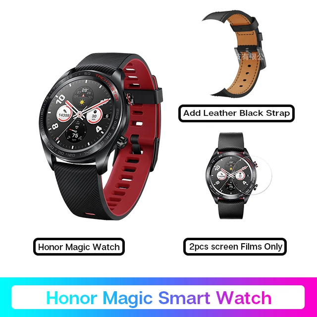 Huawei часы magic Honor часы Magic SmartWatch сердечного ритма водонепроницаемый трекер сна трекер рабочий SmartWatche - Цвет: Add Film LEBlack