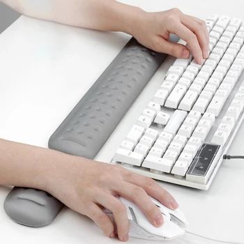 

Memory Foam Keyboard Pad Wrist Mouse Pad Wrists Support Mice Keypad Mat for Desktop Computer Laptop Accessories Parts