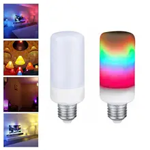 

E27 B22 E14 Led Rainbow Light Flashing Flame Effect Bulb Burning Light Colored Lights Flickering Emulation Decor Lamp Holiday