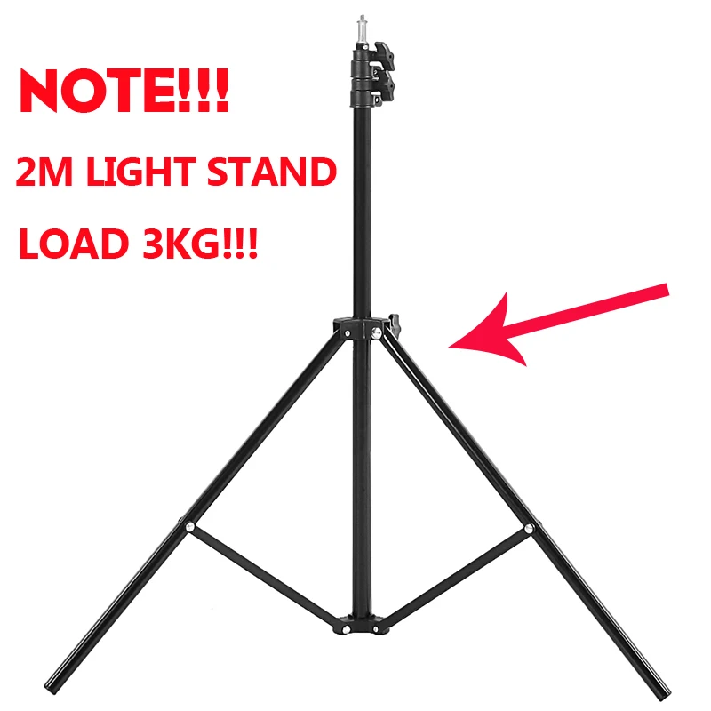 ASHANKS 7 футов/210 см светильник для фотосъемки складной штатив E27 держатель лампы для фото видео студия светильник ing светильник вес портативный - Цвет: 2M NOTE PICTURE