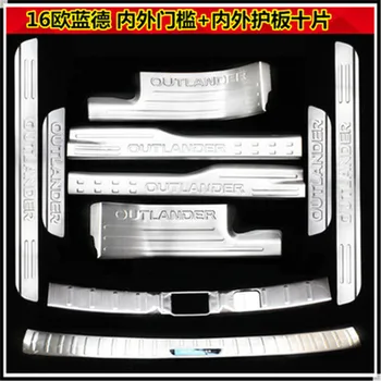 

Rear bumper Protector Sill Scuff Plate/Door Sill Protector Sticker For Mitsubishi Outlander Samurai 2013 TO 2020 10PCS