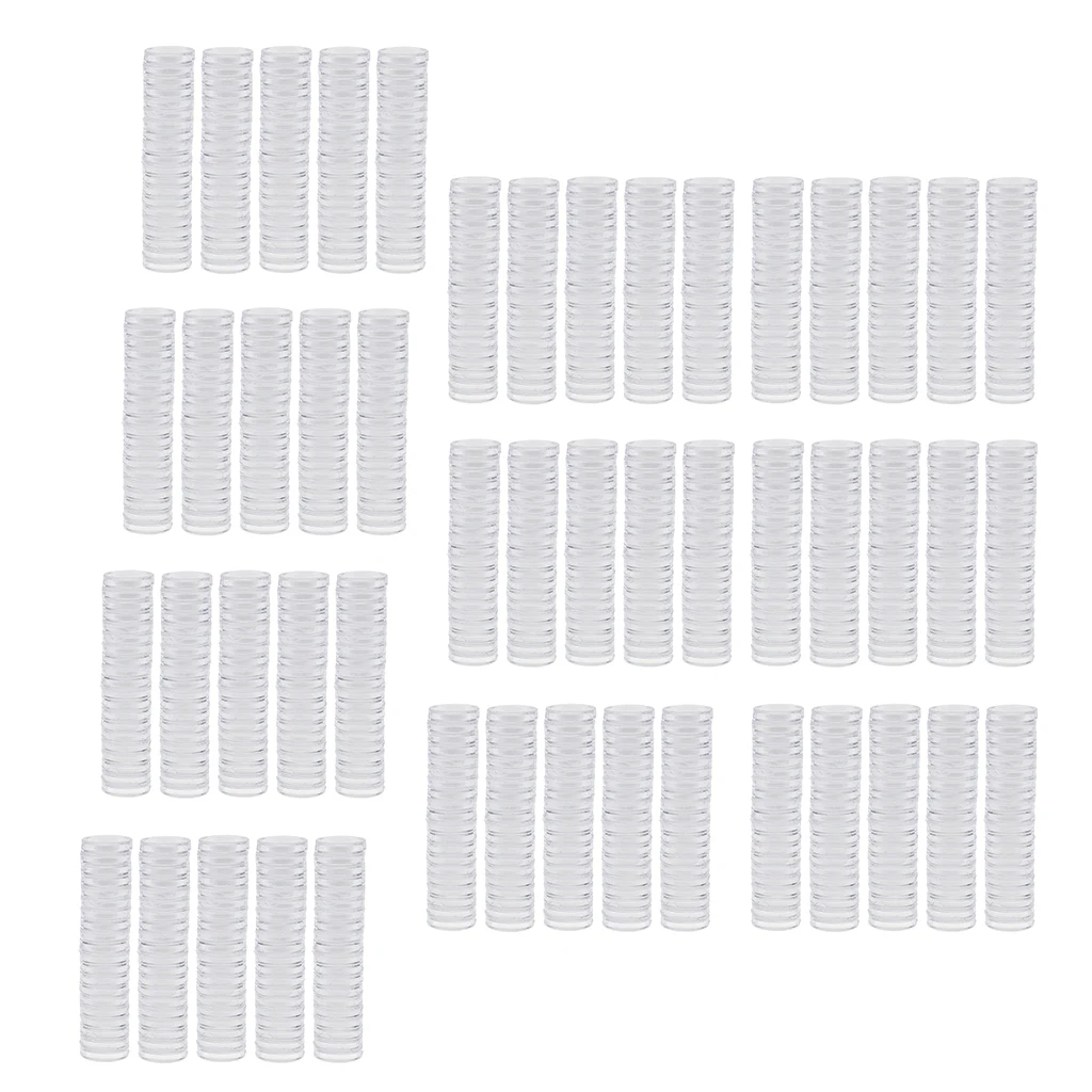 Clear Round Coin Capsules Coin Storage Boxes Display Case Holder, Pack of 1000 Clear Round Coin Capsules Coin Storage Boxes Display Case Holder, Pack of 1000