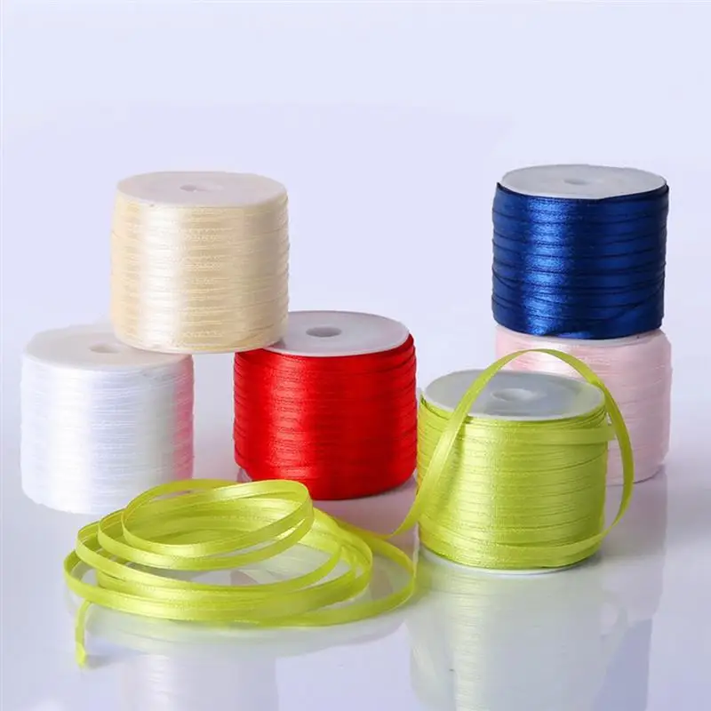 50M/164.04ft Polyester Ribbon DIY Decorative Satin Gift Wrapping Wedding Birthday Party Box Tool | Дом и сад