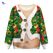 Веселая 3D-печать Рождественские толстовки женские пуловеры для скейтбординга поддельные свитера Топы Осенняя Спортивная паркурная одежда