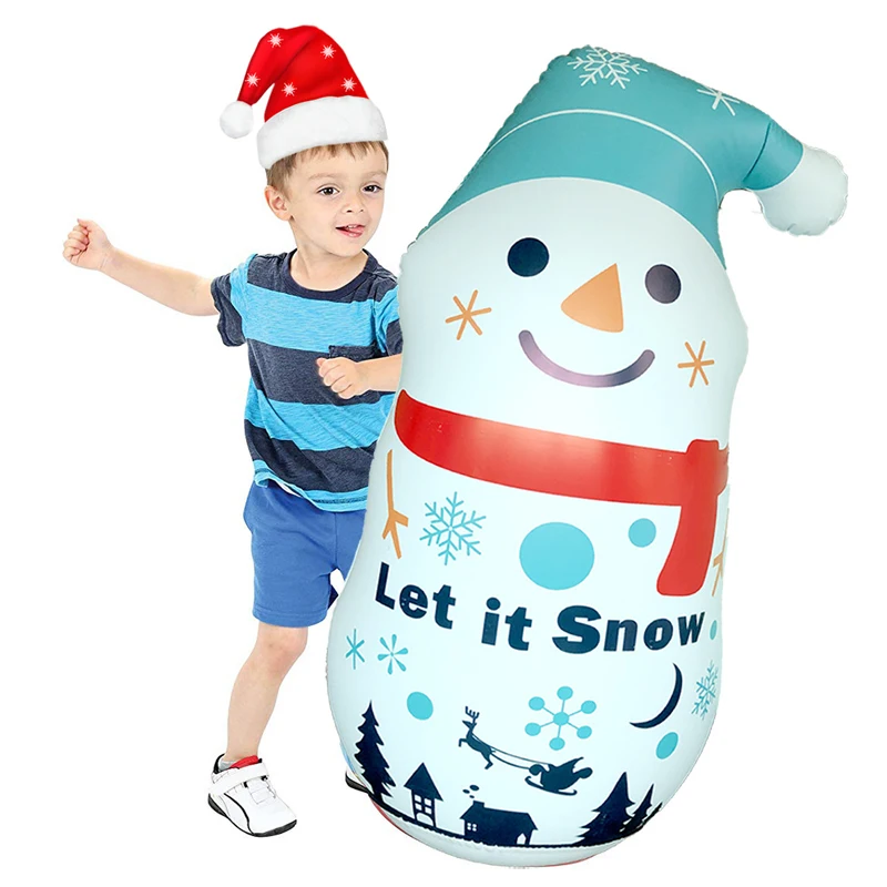 

Christmas Inflatable Snowman Tumbler 3.8 FT Inflatable Snowman for Christmas and New Year Home Indoor Outdoor Holiday Yard Decor