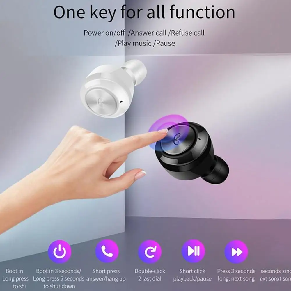 TWS Bluetooth 5,0, наушники-вкладыши, беспроводные Bluetooth наушники, спортивные наушники, игровые наушники, головной телефон для смартфона
