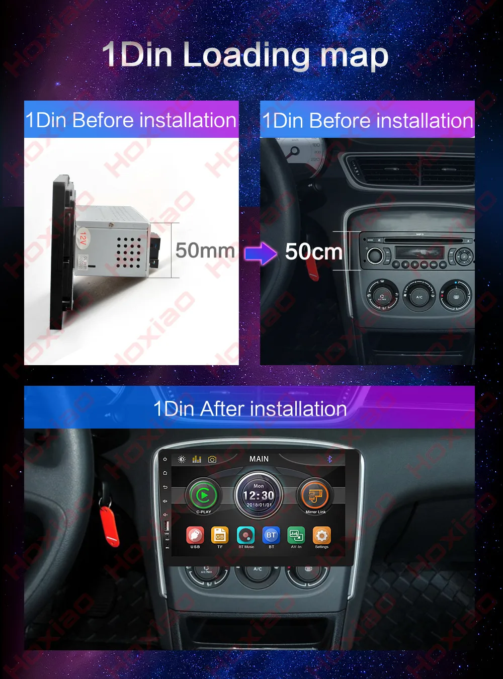 1 DIN встроенный MP3 Carplay Android Авто 2 din Автомобильный Радио плеер с Сенсорное Зеркало Ссылка MP5 Bluetooth " HD Автомобильный аудио 2DIN