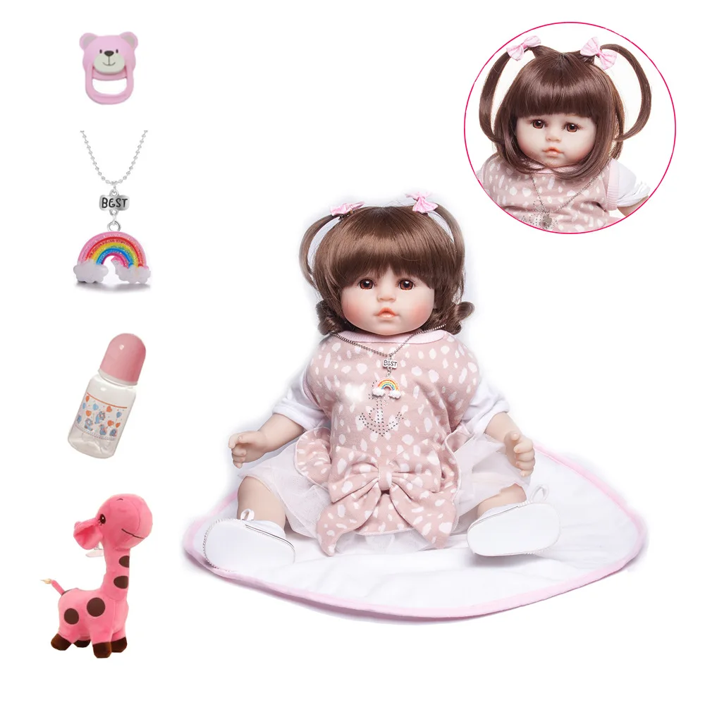 Кукла-реборн Pickwoo bebes 48 см, куклы для маленьких девочек, мягкий силиконовый хлопок, Boneca reborn Brinquedos Bonecas, подарки на день детей, игрушки