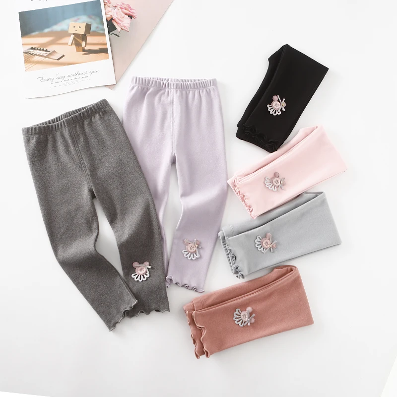 2-6T Girls Leggings Cartoon Pattern Princess Legging Trousers Skinny Pants For Baby Girls Spring Autumn Children Pants