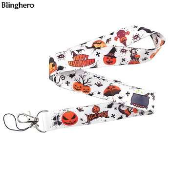 

Blinghero Cool Halloween Lanyard For keys Phone Pumpkin Cat Print Lanyard Straps ID Card Holder Hang Ropes for Friends ZC0248