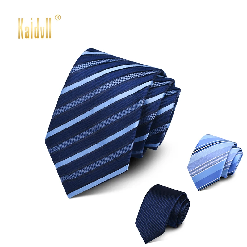 Kaidvll Business Necktie Men Ties 7cm Blue Color For Skinny Tie Wedding Dress Fashion Shirt Accessories | Аксессуары для одежды