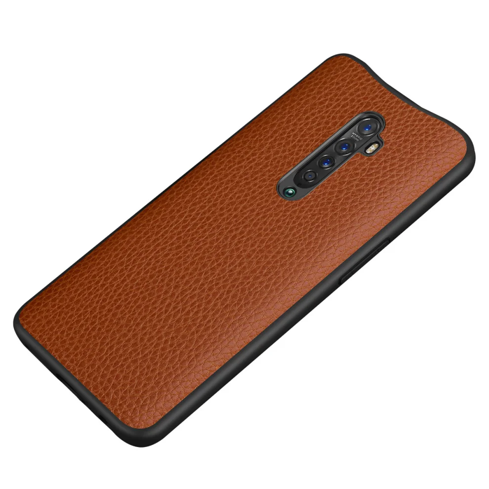 Ультратонкий чехол из натуральной кожи и силикона для OPPO Reno/10x zoom/Reno2, винтажный противоударный чехол для телефона OPPO Reno 2