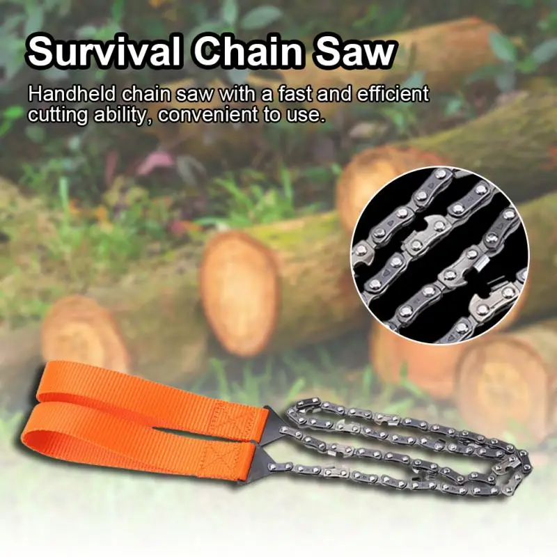 

Portable Handheld Survival Chain Saw Emergency Chainsaw with Bag Outdoor Camping Hiking Handsaw Wood Cutting Tool Freeship