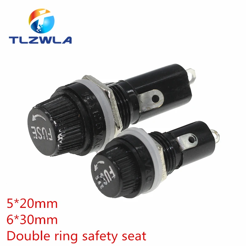 1PCS BLX 5*20 6*30MM Fuse Safety Tube Seat Black Knob PCB 5x20mm Socket 6x30 The Base | Обустройство дома