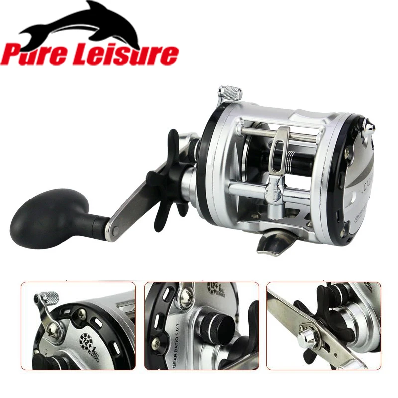PureLeisure Trolling Fishing Reels 2000-5000 Series 5:6/1 4.2/1 4.5/1 5.2/1 Saltwater Boat 12+1BB for Sea Bass Grouper | Спорт и