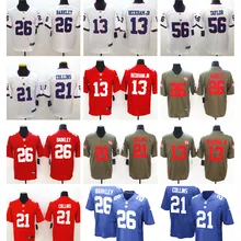 Мужские футбольные футболки New York Saquon Barkley Odell Beckham Jr Lawrence Taylor Landon Collins Eli Manning Damon Harrison rush