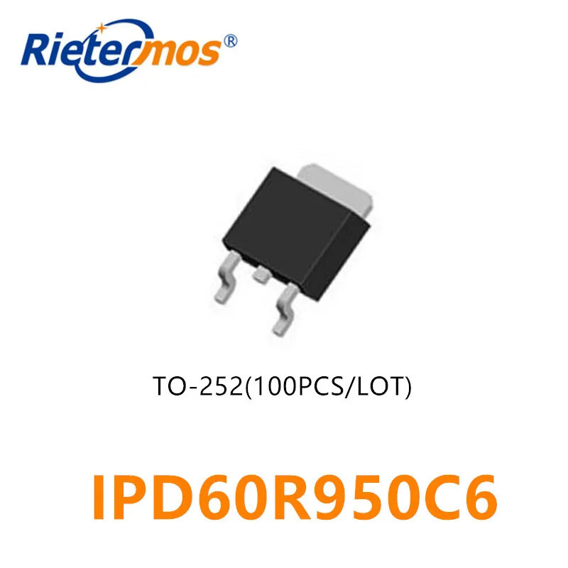 100PCS N-CHANNEL 600V IPD60R950C6 60R950C6 TO252 HIGH QUALITY | Электроника